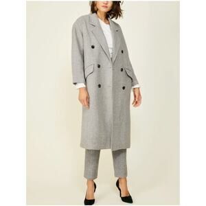 Line and Dot Paola Coat Heather Grey Wool Blend Size Small NWT Button Closure